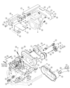 Kohler Engine And Transmission Accessories Diagram and Parts List for 467 4X4-1B027G-1B028G-37ACD710-After Cub Cadet Lawn Tractor Accessories